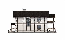 250-002-Л Проект двухэтажного дома с мансардным этажом и гаражом, классический коттедж из кирпича Кулебаки, House Expert