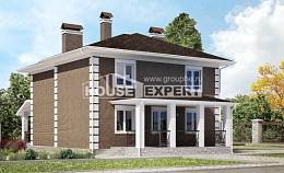 185-002-П Проект двухэтажного дома, бюджетный дом из арболита Кулебаки, House Expert
