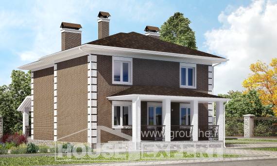 185-002-П Проект двухэтажного дома, бюджетный дом из арболита Кулебаки, House Expert