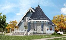 170-003-П Проект двухэтажного дома мансардой, простой домик из твинблока, Кстово