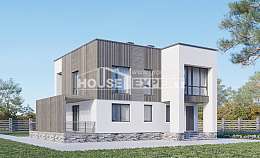 150-017-П Проект двухэтажного дома, простой загородный дом из керамзитобетонных блоков, Дзержинск