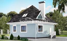 110-001-Л Проект двухэтажного дома мансардой, недорогой загородный дом из газобетона Нижний Новгород, House Expert
