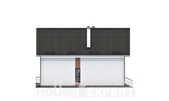 200-007-П Проект двухэтажного дома мансардой, гараж, красивый дом из пеноблока, Выкса