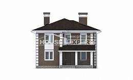 185-002-П Проект двухэтажного дома, уютный дом из керамзитобетонных блоков Нижний Новгород, House Expert