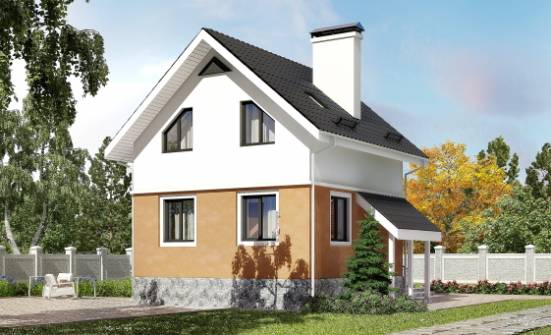 100-005-Л Проект трехэтажного дома с мансардой, красивый домик из теплоблока Дзержинск | Проекты домов от House Expert