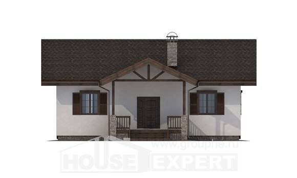 090-002-П Проект одноэтажного дома, недорогой дом из кирпича, Саров