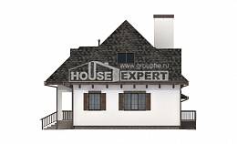110-002-Л Проект двухэтажного дома с мансардой и гаражом, компактный домик из газосиликатных блоков Кулебаки, House Expert