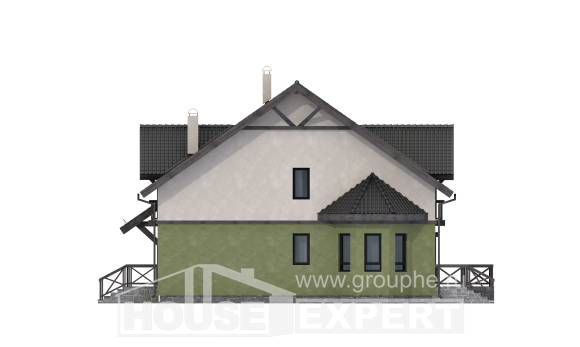 120-003-П Проект двухэтажного дома с мансардным этажом, классический дом из газосиликатных блоков Арзамас, House Expert