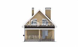 130-004-П Проект двухэтажного дома мансардой, небольшой коттедж из газосиликатных блоков Кстово, House Expert