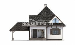 110-002-Л Проект двухэтажного дома с мансардным этажом и гаражом, классический дом из керамзитобетонных блоков Саров, House Expert