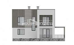 150-017-П Проект двухэтажного дома, простой коттедж из теплоблока, Павлово