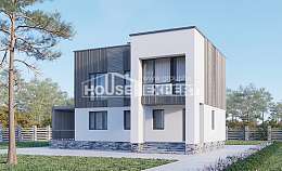 150-017-П Проект двухэтажного дома, простой домик из керамзитобетонных блоков, Заволжье