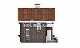 045-001-Л Проект двухэтажного дома с мансардой, миниатюрный дом из газобетона Кстово, House Expert