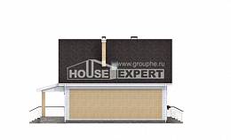 130-004-П Проект двухэтажного дома с мансардой, экономичный дом из арболита Выкса, House Expert